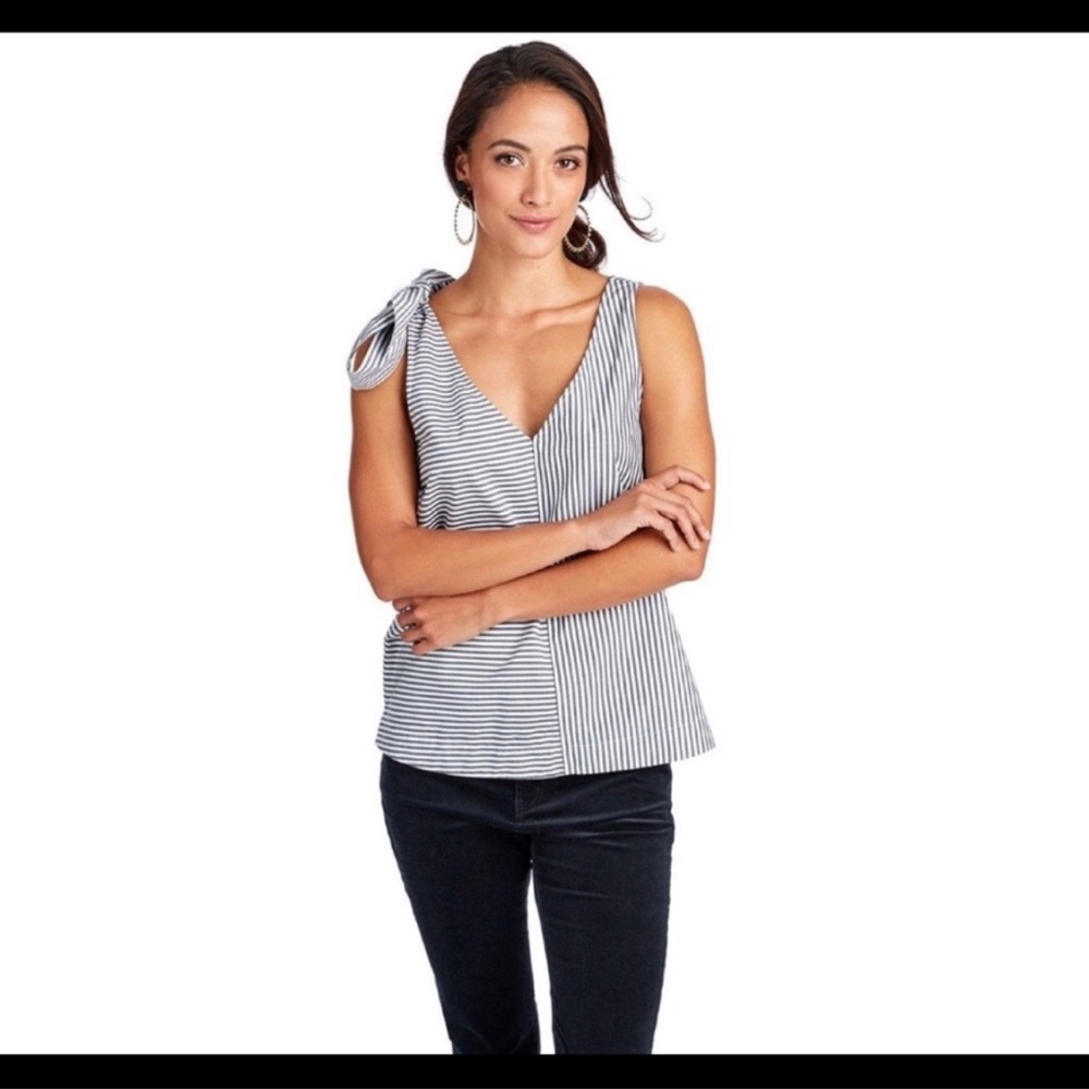 Vineyard Vines soirée mixed striped bow tank xs